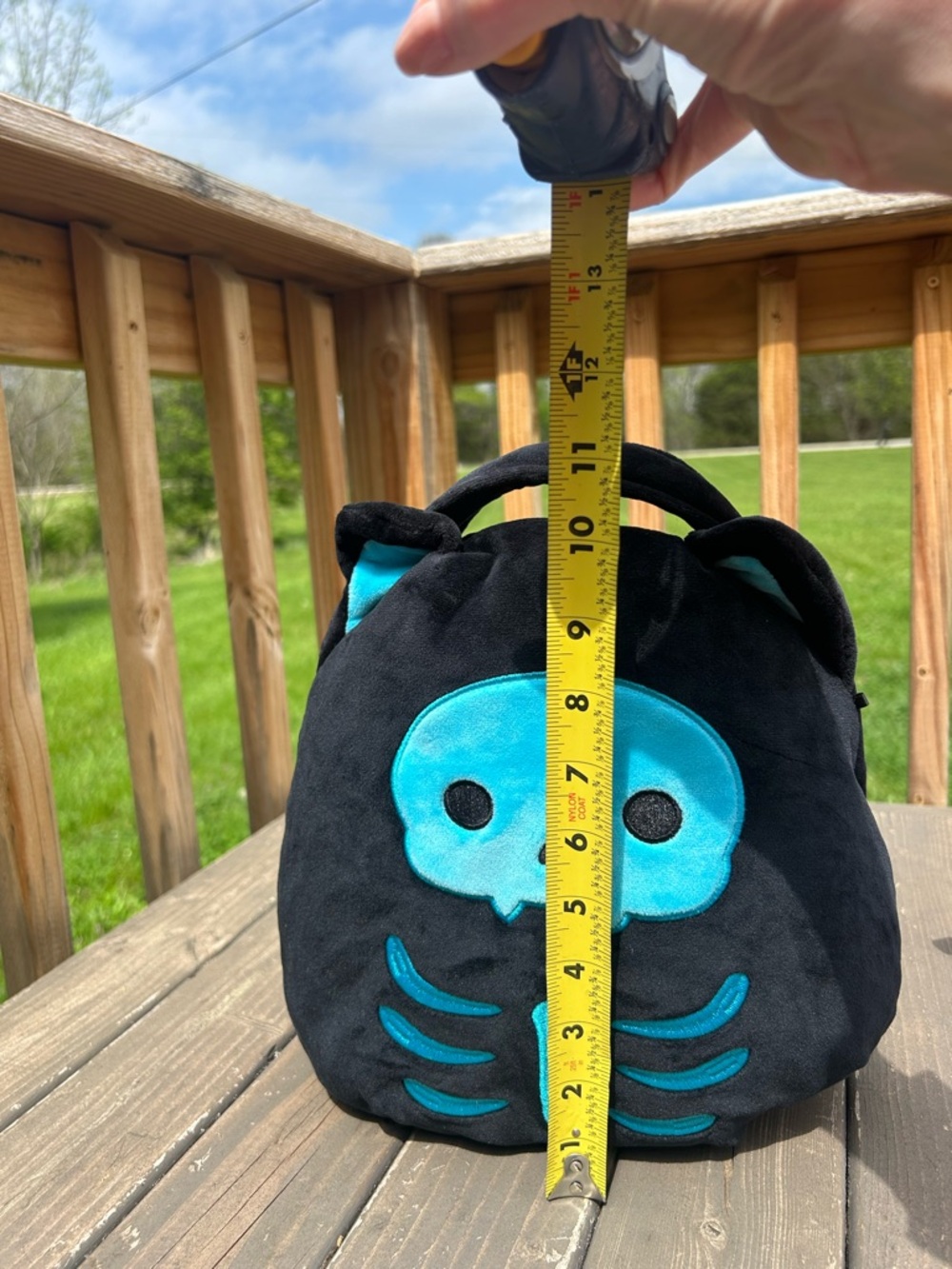 Squishmallows Original Stump the Skeleton Cat-Soft Plush Candy Bucket- Bag Flaw - Picture 14 of 14